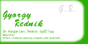gyorgy rednik business card